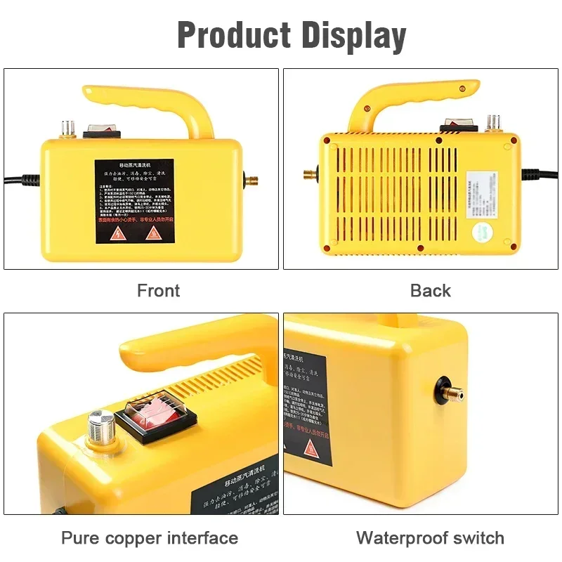 High Pressure Steam Cleaner 2600W Steamer for Cleaning Grout Tile Heavy Duty Portable Steamer Cleaner for Car Auto High Heat 6