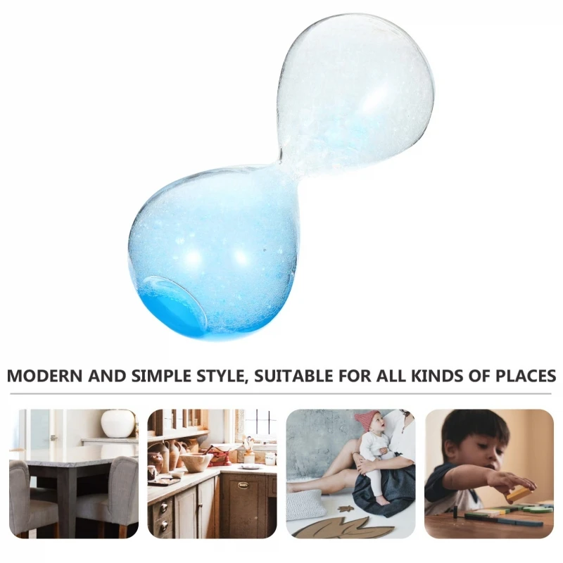 Bubble Hourglass Irregular Home Desktop Decoration Sandglass Bubble Water Liquid Drift Bottle Glass Fun Decoration Holiday Gifts 4