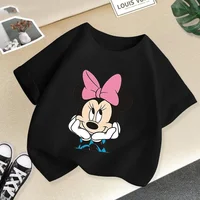 T Shirt Cartoon Disney Baby Kids Boys Girls Children Mickey Mouse Short Sleeve Summer Clothing Kawaii Minnie Print Tee Toddler 6
