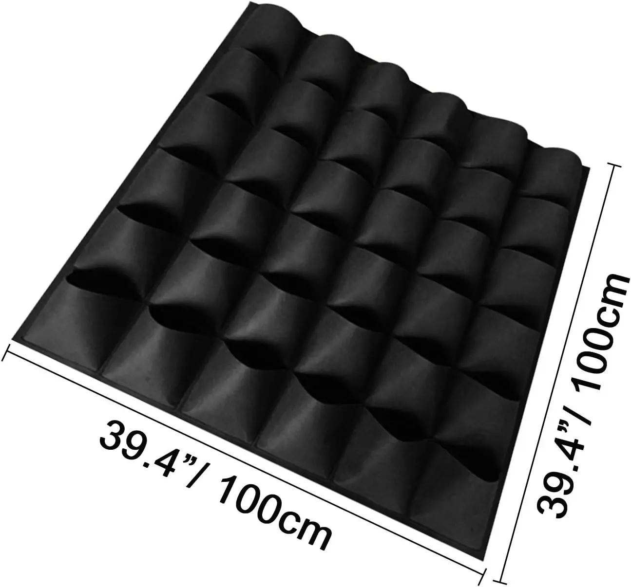 

36 Pockets Vertical Wall Garden Planter Plant Grow Bag for Flower Vegetable for Indoor/Outdoor decor (36 Pockets, Black)