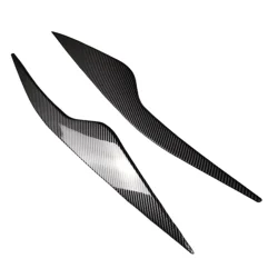 Carbon Look Headlight Eyebrow Stickers for Car Exterior Enhancement (Carbon Look)