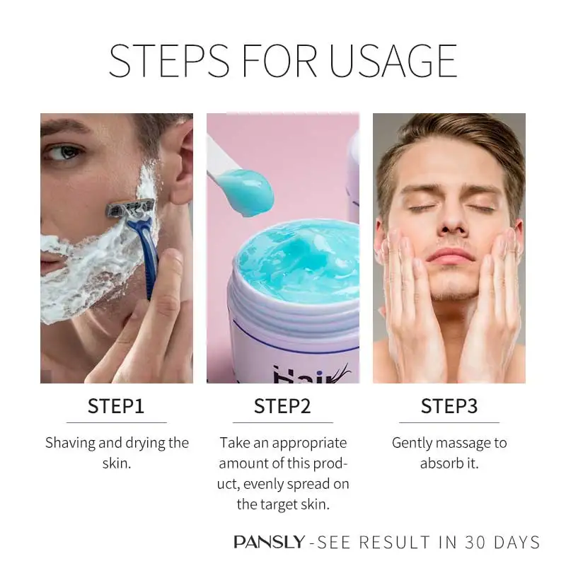 50g Hair Inhibitor Stop Hair Growth Removal Permanent Cream Beard Bikini Intimate Legs Body Armpit Lotioin Painless Depilatory 6