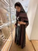 Middle Eastern Fashionable Women's Long-Sleeved Loose-Fitting Elegant and Dignified Gradient Color Arabic Robe Comes with a Headscarf