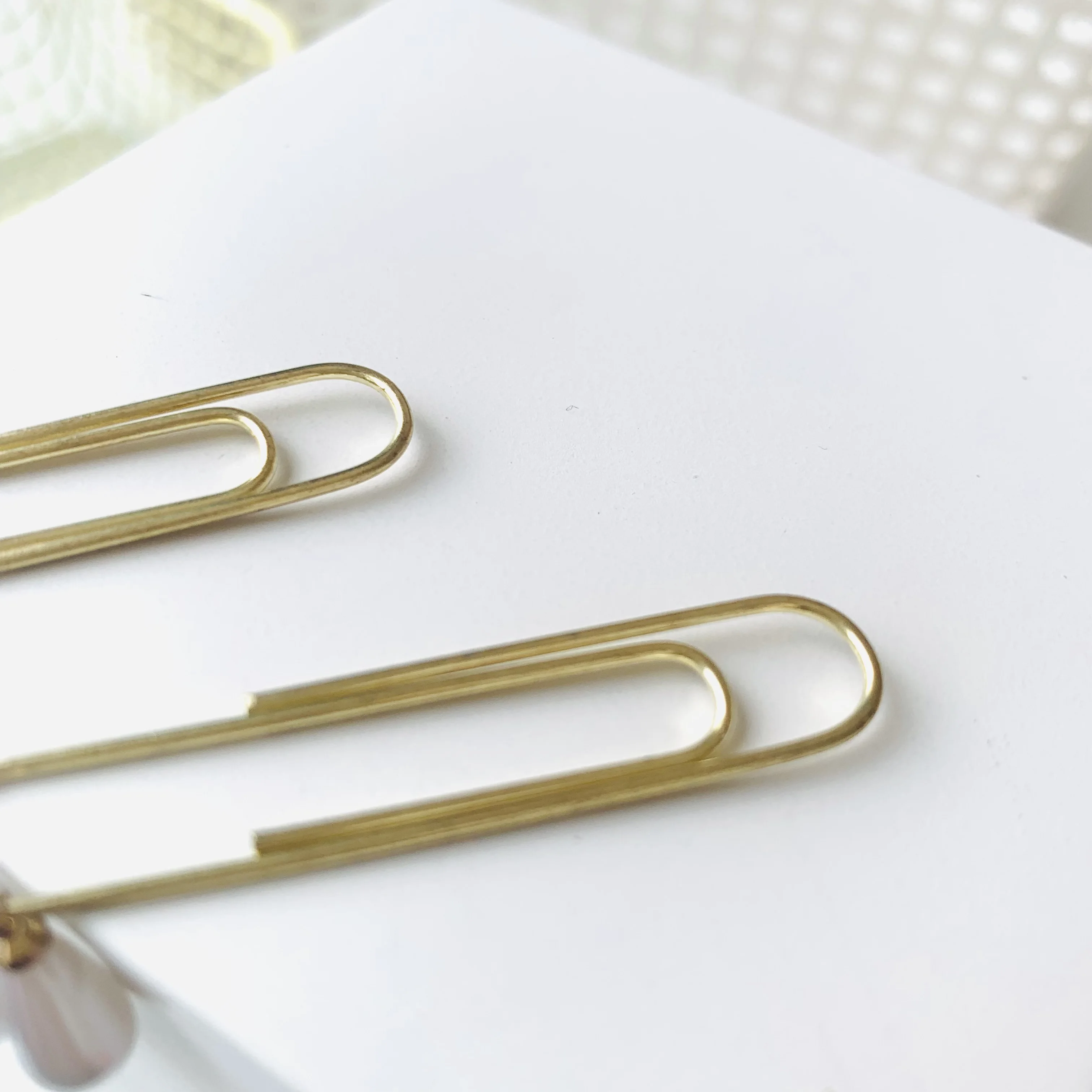 Creative Fashion Double White beads Shaped 50MM Paper Clips Binder Clips Photos Tickets Notes Letter Paper Clip Stationery
