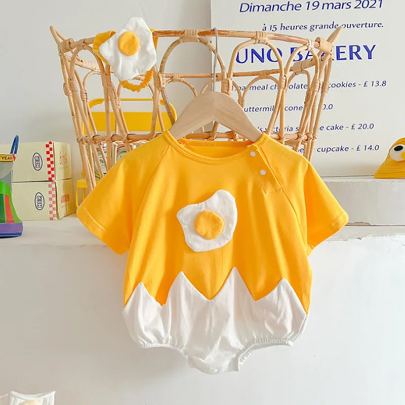 

2023 Summer Bodysuit for Newborn Fashion Cartoon Jumpsuit for Girls Boys Romper Cotton Korean Baby Clothes 0-24 Monthes