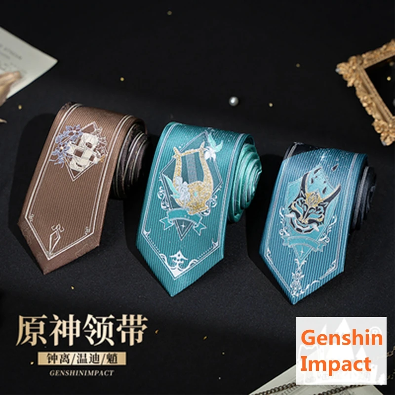 

Pre-sale Genshin Impact ZHONG LI TARTAGLIA KAZUHA VENTI XIAO Neck Tie Cosplay Costume Accessories Anime Games JK Halloween Gifts
