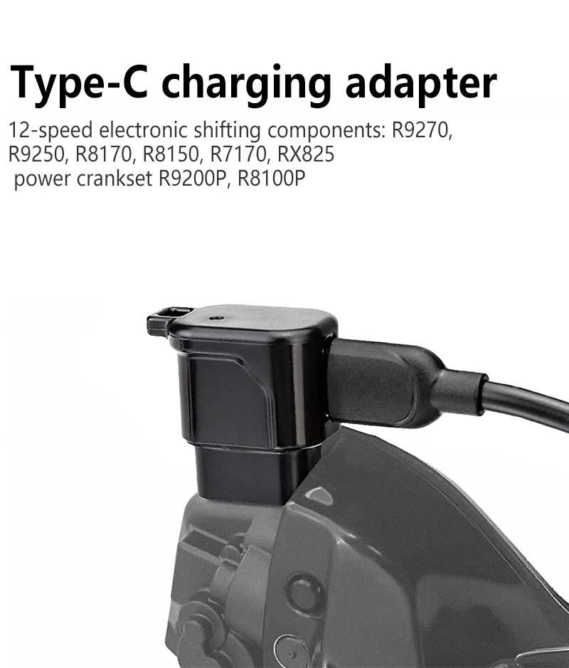 USB-C Charger Compact Portable Bike Charging Adapter For Shimano 12-Speed Di2 Electronic Derailleur R9200 R8100 R7150