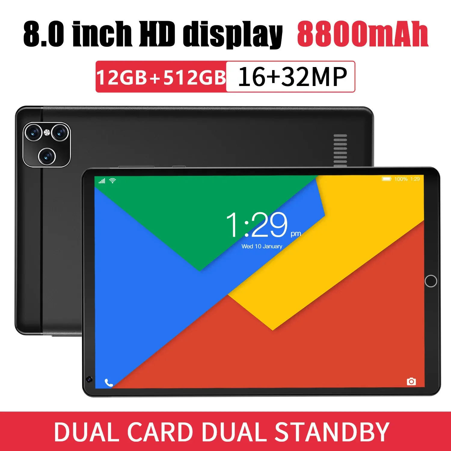 2023 NEW Gobal Version Android Tablet P8 8.1 Inch Android 12 Bluetooth 12GB 512GB Deca Core 16+32MP WPS+5G WIFI Laptop laptop 10 1 inch android bluetooth snapdragon google play wifi pad pro 12gb 512gb 16 32mp wps office camera 8800mah tablet