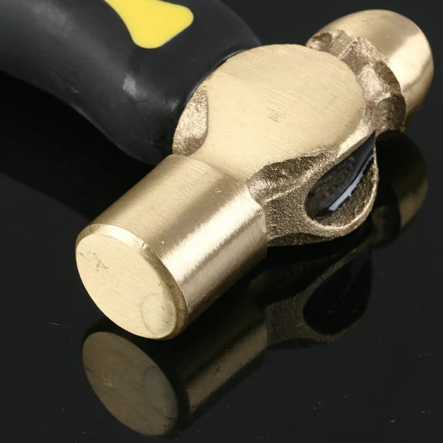 1 Lb Brass Stubby Hammer - Short 6.25-inch Handle For Metal Stamping & Precision Work