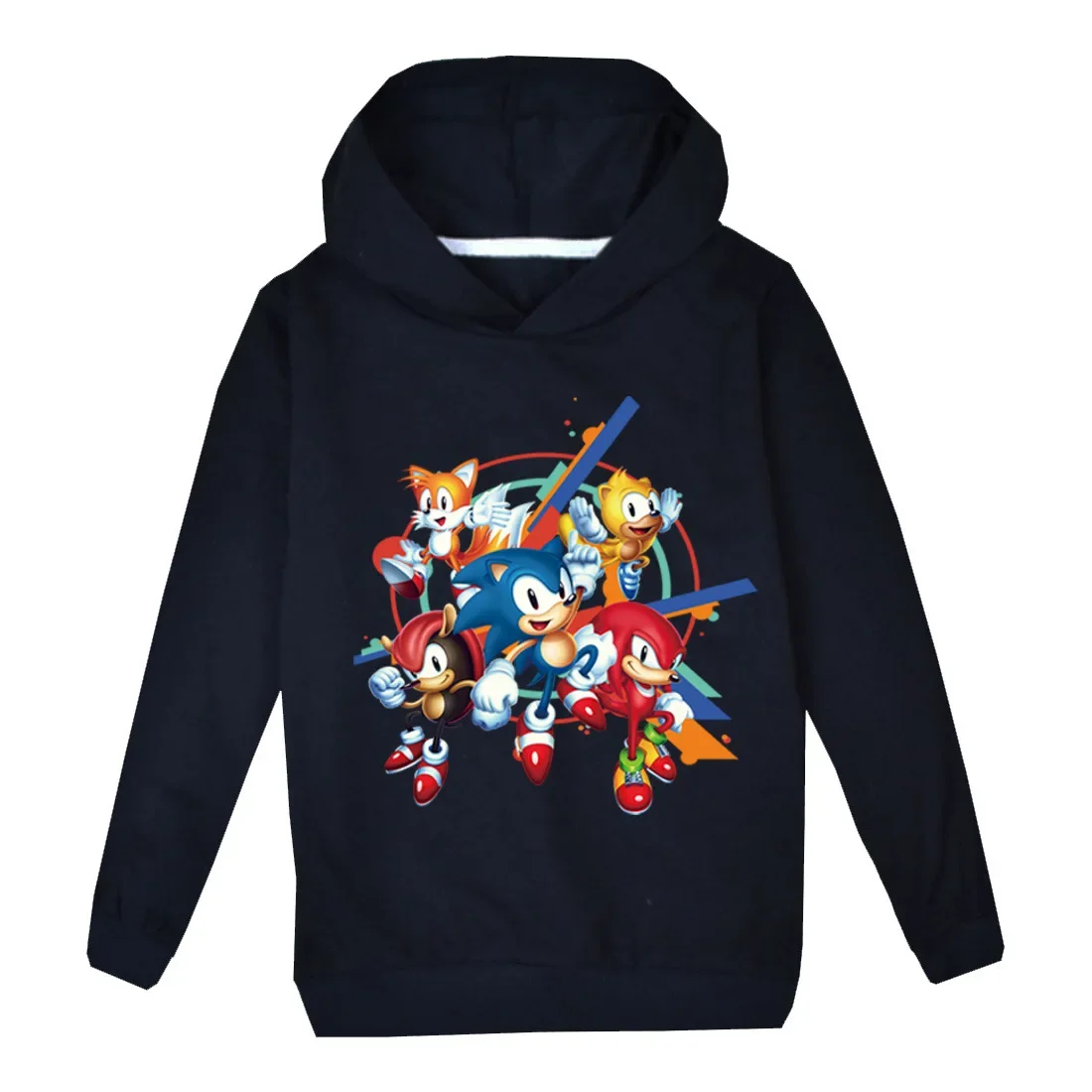 

Sonic Children's Casual Sweater Medium and Large Children's Pullover Hooded Sweater Is Casual and Comfortable