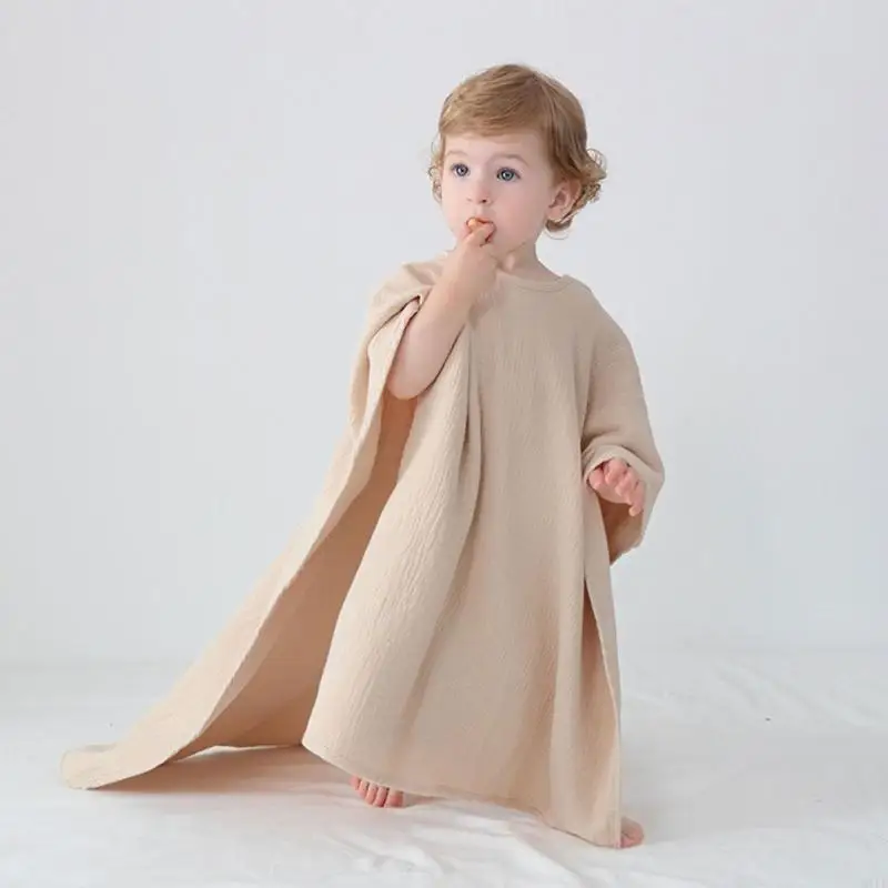 Q1FE Baby Bath Towel Newborn Cape Towels Cotton Hooded Beach Towel Soft Poncho Kids Bathing Stuff Infant Washcloth