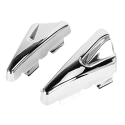 Sleek Silver/Black ABS Motorcycle Tank Side Frame Covers (Silver)