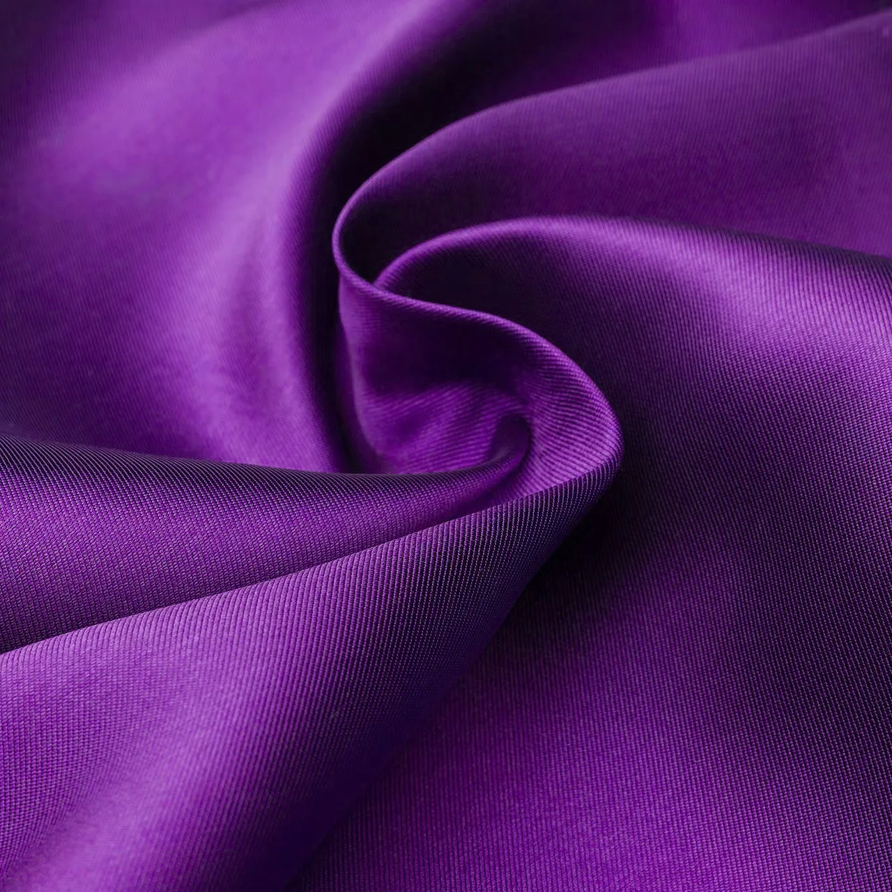 Purple Champagne Mikado Fabric Wedding Dress Bride Twill Thick Satin Designer By The Meter