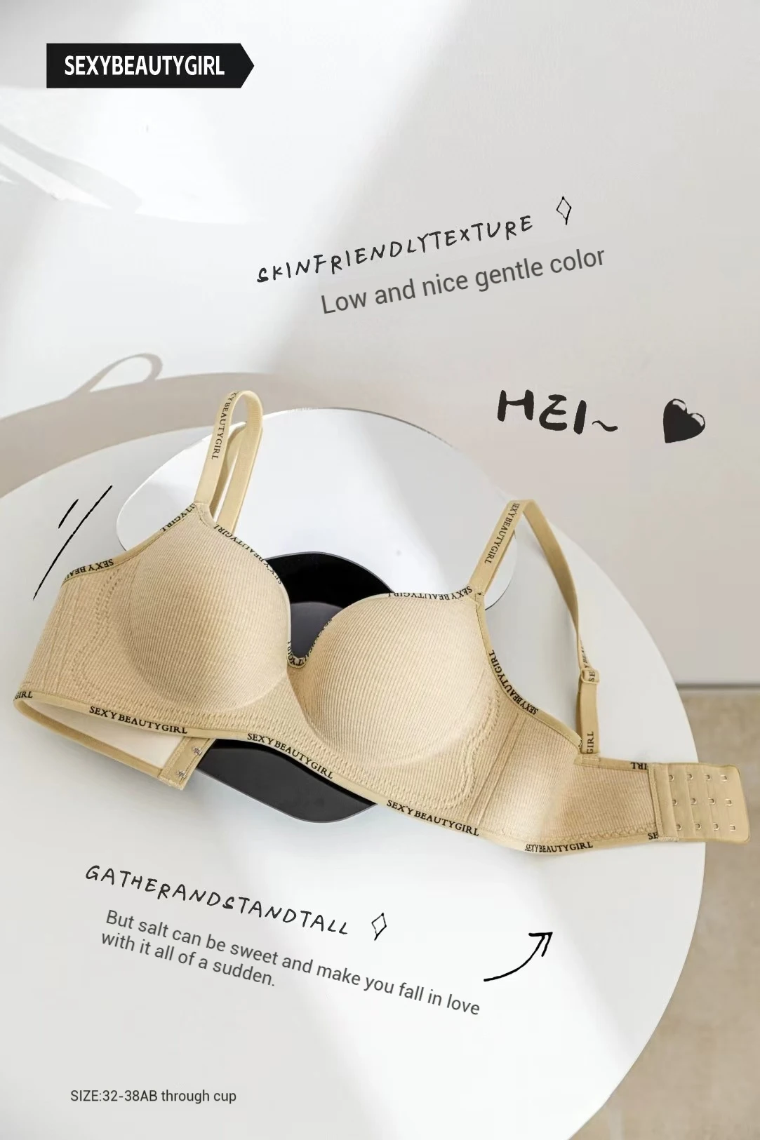 Padded Push-Up Bralette - Adjustable Wireless Comfort Bra