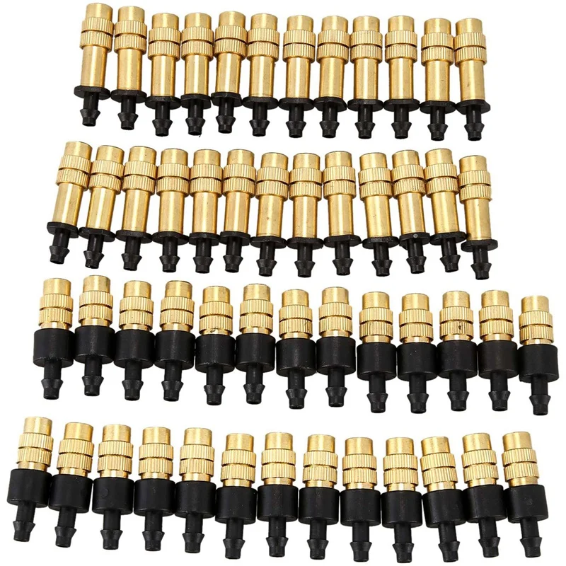 

New-200PCS Adjustable Sprayer Brass Misting Nozzle Atomizing Sprinkler For Mini Drip Garden Watering Irrigation Spray