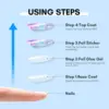 Makartt Nail Foil Glue Gel for Nail, Foil Gel Transfer for Nails Art Stickers Strong Adhesion Foil Transfer Gel Soak Off Salon 4