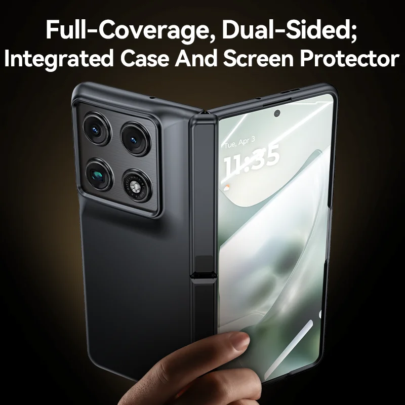 Matte Skin-Friendly Folding Case with Mirror Film & All-Inclusive Protection