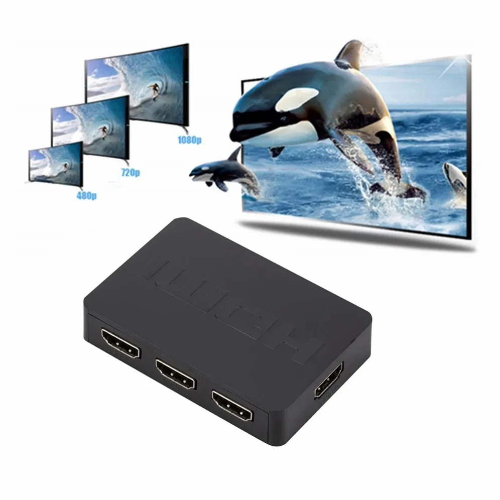 YKDAWN HDMI 호환 스위치, HDMI 비디오 스플리터, 에어리 어댑터, Xbox, DVD, HDTV, PC, 노트북, TV용, 3 포트, 3 입력, 1080P