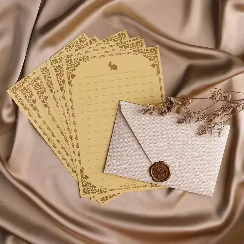 Vintage Envelopes Writing Letter Paper 5pcs for Postcard Greeting Cards Wedding Invitation Card Bag Letter Pads Sealing Stickers kraft paper envelopes mailing envelopes mini envelopes window envelopes gift card envelopes