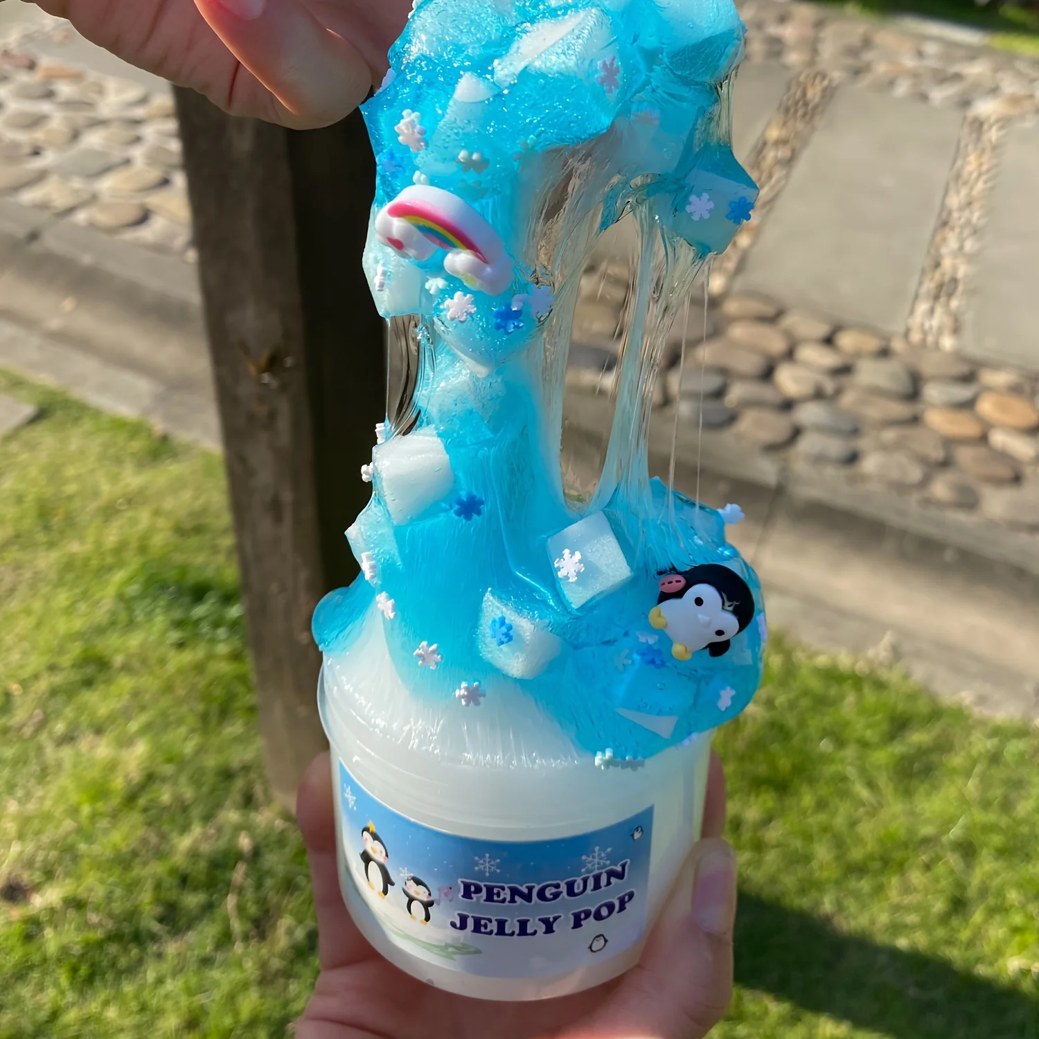 Penguin Slime Crystal Mud Set Decompression Toy DIY Decoration Sealed Storage Difficult To Dry And Crack 1 Set 270ml