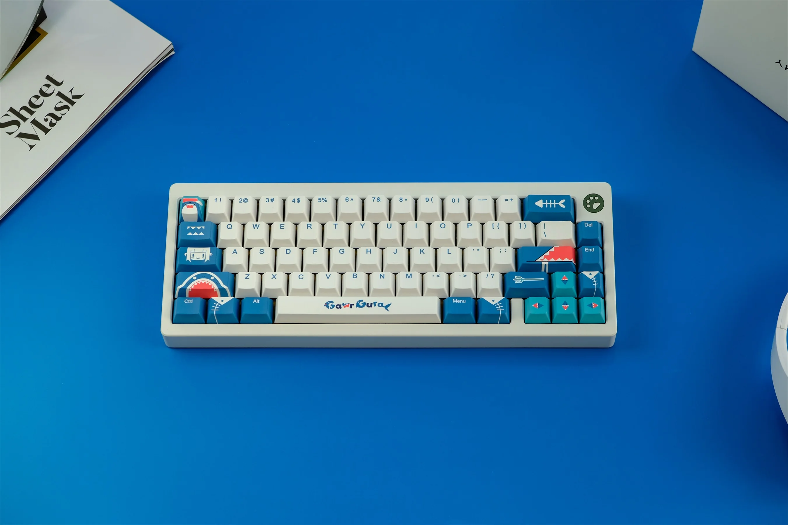 129 keys Gura PBT keycap Cherry Profile Dye Sublimation Cherry 