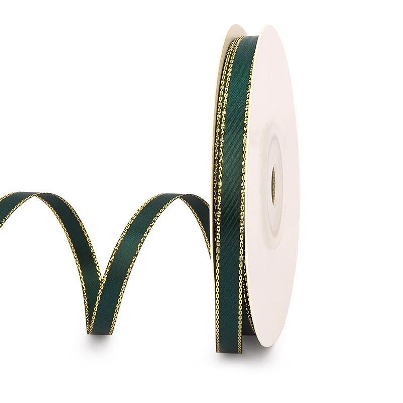 Elegant Gold Rim Ribbon - 20 Yards for Gift Packaging & Decorative Crafts