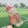 2 Liter Water Bottle with Straw Female Jug Girls Portable Travel bottles Fitness Bike Cup Summer Cold Water Jug with Time Marker 3