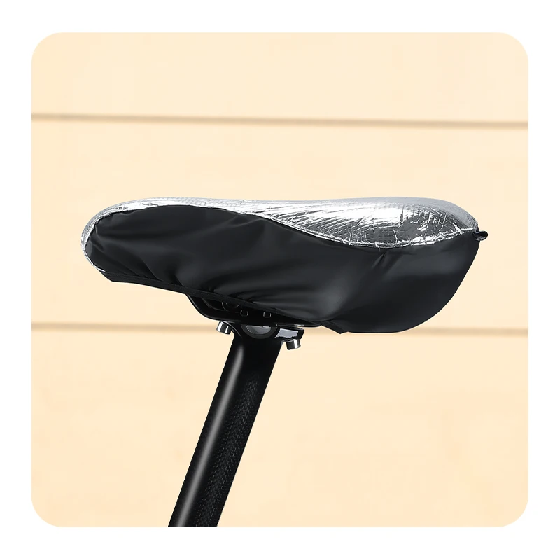 WEST BIKING Isolierter Fahrradsattelüberzug Sonnenschutz Aluminiumfolie Fahrradsitzbezug Kissen MTB Rennrad Zubehör – Detail 9