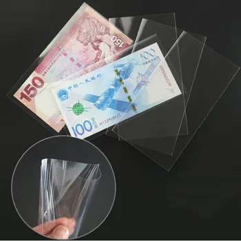 100Pcs Paper Money Collection Album Collection Pockets Loose Leaf Sheet Creative Money Banknote Protective Bag for Collector 2