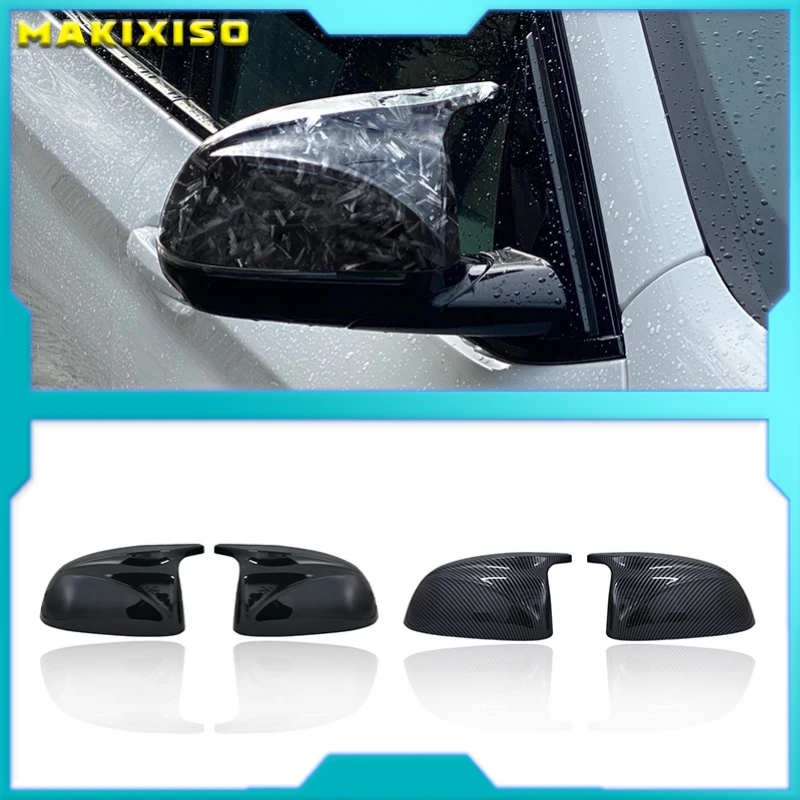 

Высококачественные черные боковые зеркала из углеродного волокна, сменные зеркала в стиле M для BMW X3 G01 X4 G02 X5 G05 2018 2019 2020 2021