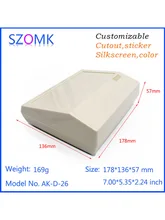  1 Piece 178*136*57 mm plastic housing for connectors SZOMK hot selling desktop plastic enclosure for electronics plastic case 