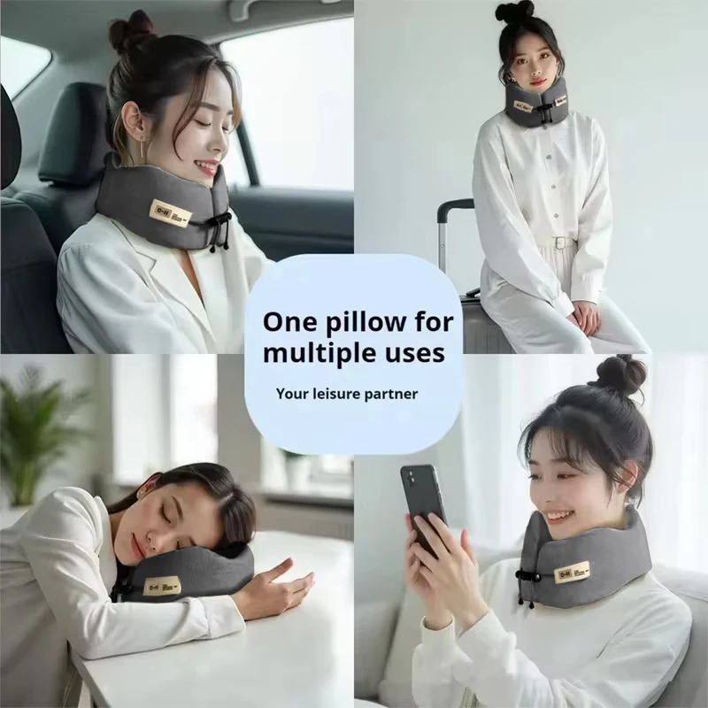 Neck Pillow U-Shaped Memory Foam Travel Neck Support Sleeping Shoulder Rest U-Cushion for Airplane Trip