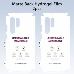 2 - Pack Matte/HD Hydrogel Film Full Body Clear Screen Protector with Anti - Dust - Galaxy S23 Ultra (Matte Back Film 2pcs)