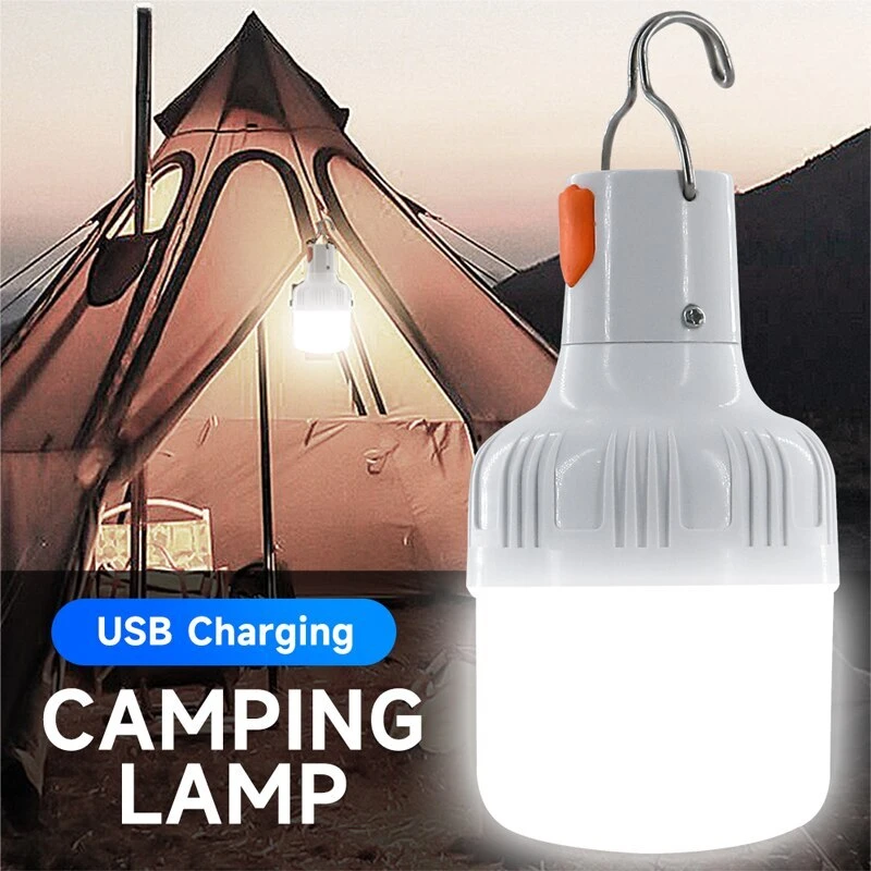 

LED Light Bulbs Emergency Lights USB Charging Lamps Outdoor Hook Camping Fishing Portable Lantern High Brightness Lamp Bulb