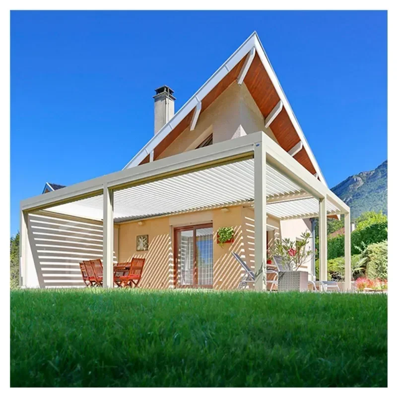 Pergola Su Misura Per Montaggio A Parete Tetto A Lamelle Wpc Pergola In Alluminio Vitre Staffa Angolare Per Esterni Pergola In Alluminio Da Giardino