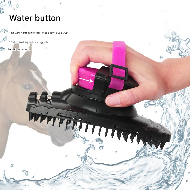 Horse Brush Horse Supplies Bath MassageWater Spray Brush Pet Bath Equestrian Supplies