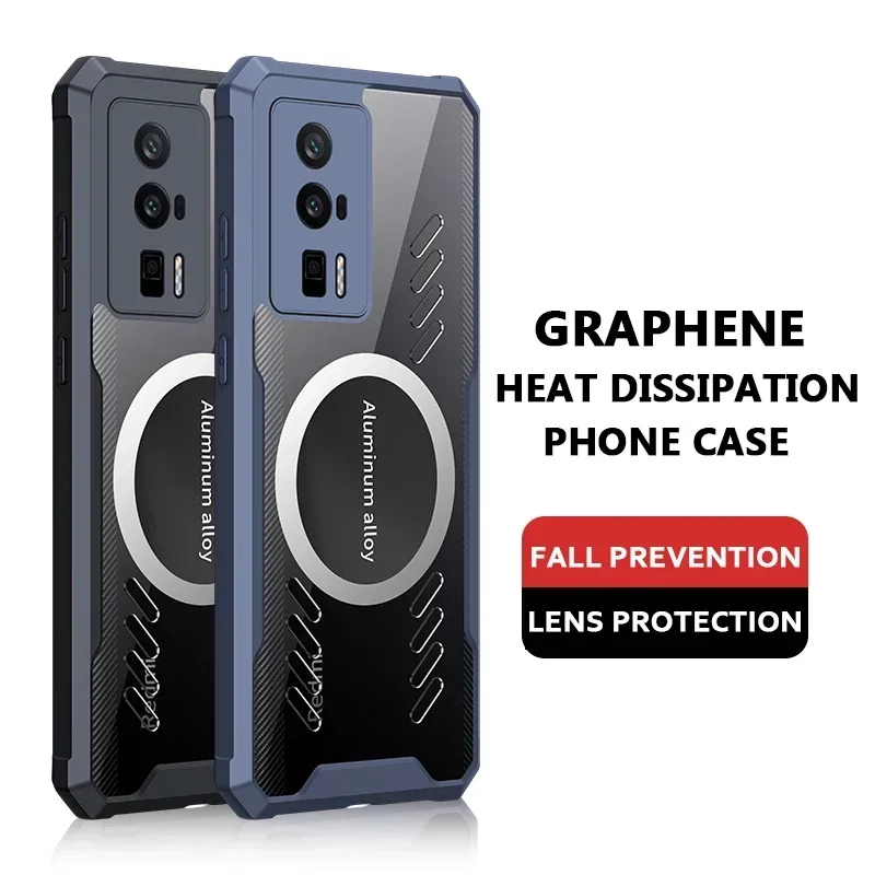 Per Redmi K70 K70E K60 K50 K50i K40 K40S Gaming Ultra Pro Plus Graphene Game Dissipazione del calore Custodia per PC Bumper Casing Shell_voghion.com