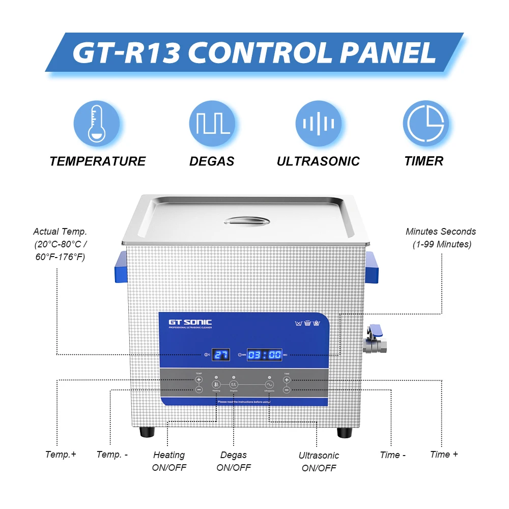GTSONIC Ultrasonic Cleaner - 2L to 27L Digital Ultrasound Bath with Big Sale Price Description Image.This Product Can Be Found With The Tag Names Digital ultrasonic cleaner 6l, Ultrasonic cleaning machine 3l, Ultrasonic cleaning machine 6l