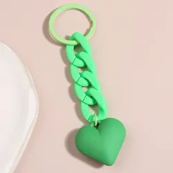 Elegant Handmade Heart Keychain - Acrylic Pendant Accessory (E5277)