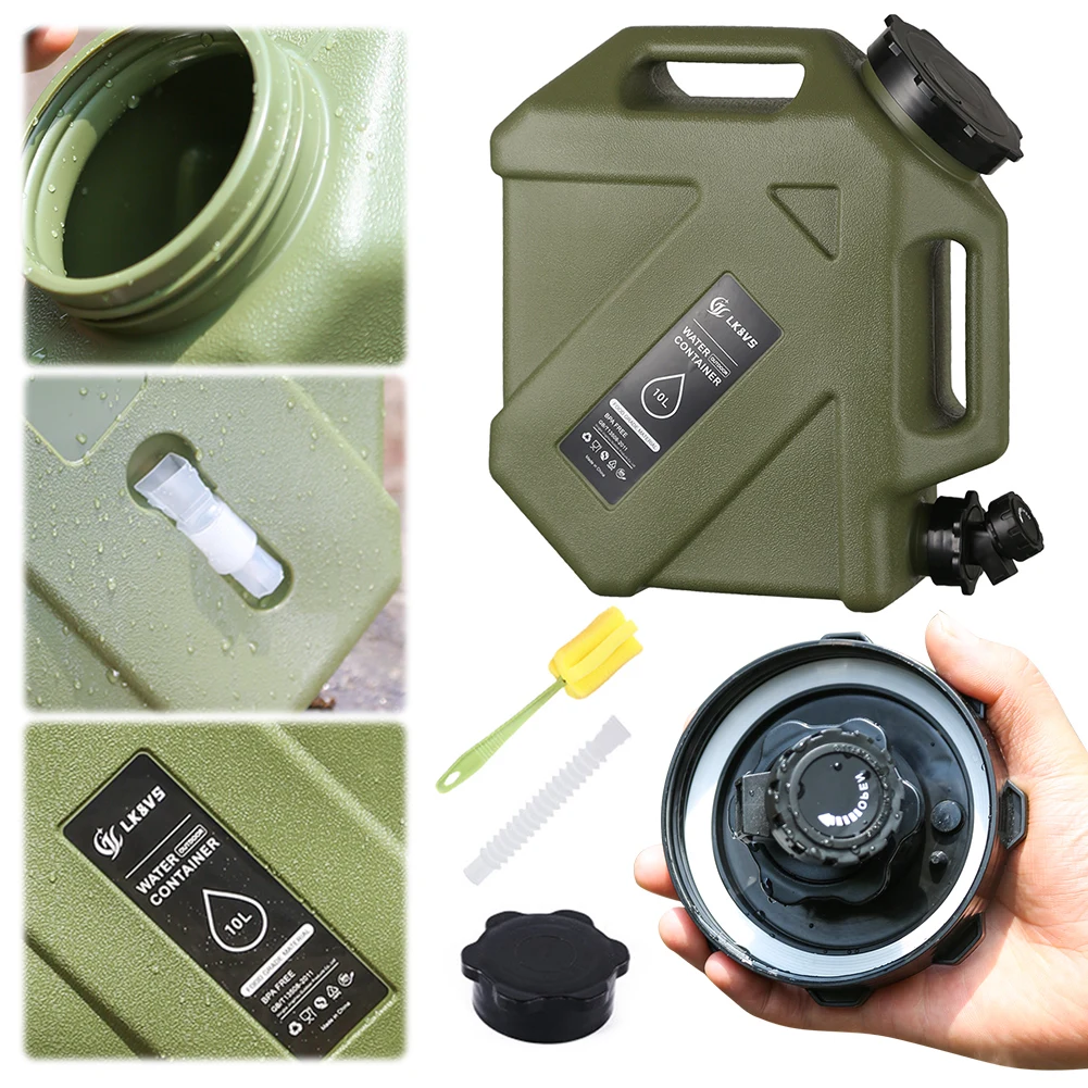 Water Jug Faucet Driving Water Tank Camping Storage Container Outdoor Large Capacity Bucket 10/18/19/25L
