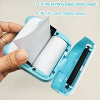 Mini Printer, Portable Thermal Printer Efficiently and Quickly, Inkless Pocket Photo Printer for Study Notes, Pictures, DIY 6