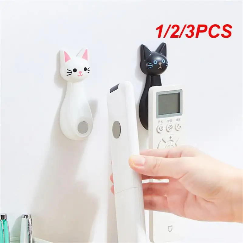 

1/2/3PCS Remote Control Hook Wall Magnetic Storage Punch-free Cat Strong Paste Hook Traceless Holder Magnetic Hook