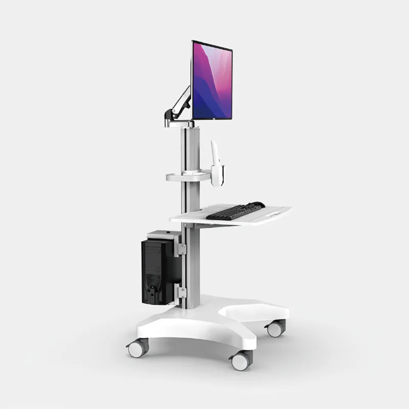 GISTAR Medizinischer Trolley, Dentallaborausrüstung, geräuschloses Rad, oraler Scanner-Halter, Host/Monitor, mobiler Wagen mit Bremse/Buchse – Detail 2