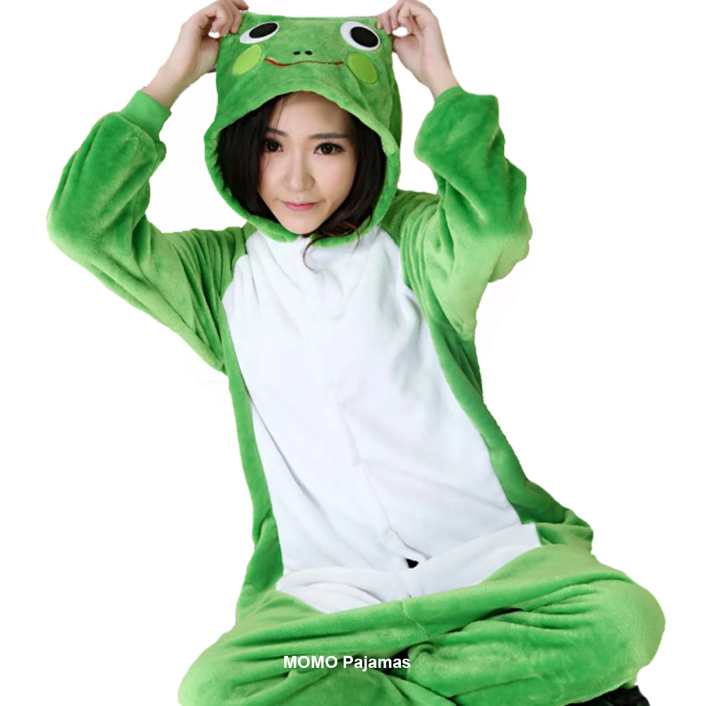 Adult Kids Family Onesie Sleepwear Flanne Animal Frog Cartoon Pajamas Unisex Christmas Halloween Anime Cosplay Costumes Jumpsuit kigurumi pajamas onesies cosplay pajamas onesies flannel pajamas onesies