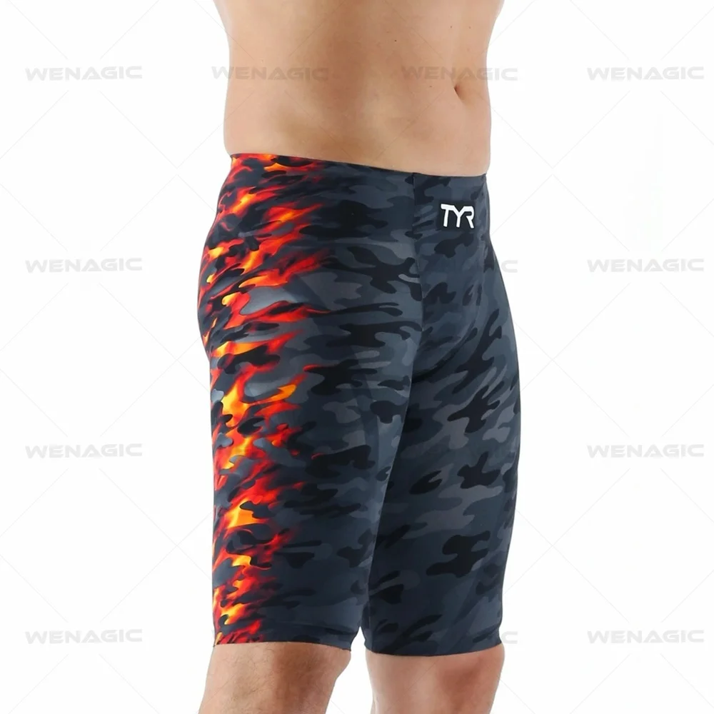 Men's Swim Jammer Athletic Training Swimsuit Beach Swim Trunks swim trunks swim shorts For Swimwear Jammers Tight Surf Shorts