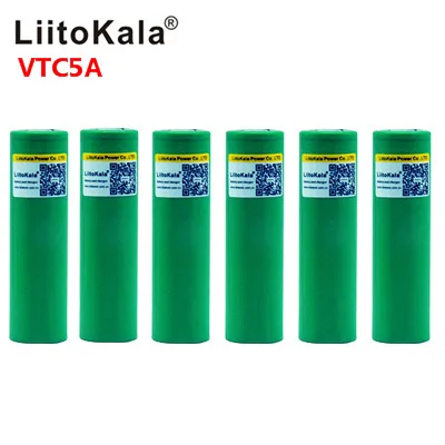 Перезаряжаемая литий-ионная батарея liitokala 3,7 V 2600mAh VTC5A 18650 Akku US18650VTC5A 35A, игрушечный фонарик