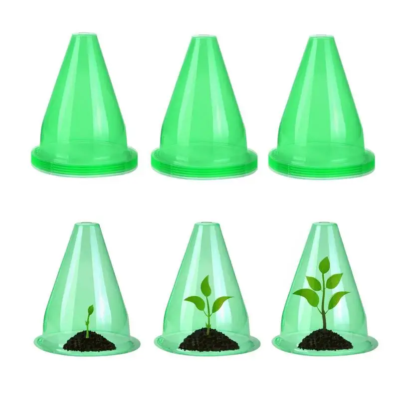

Plant Protector Cover 12pcs Mini Greenhouse For Protection Vegetables Garden Cloche Dome Plant Bell Cloches Garden Frost Covers