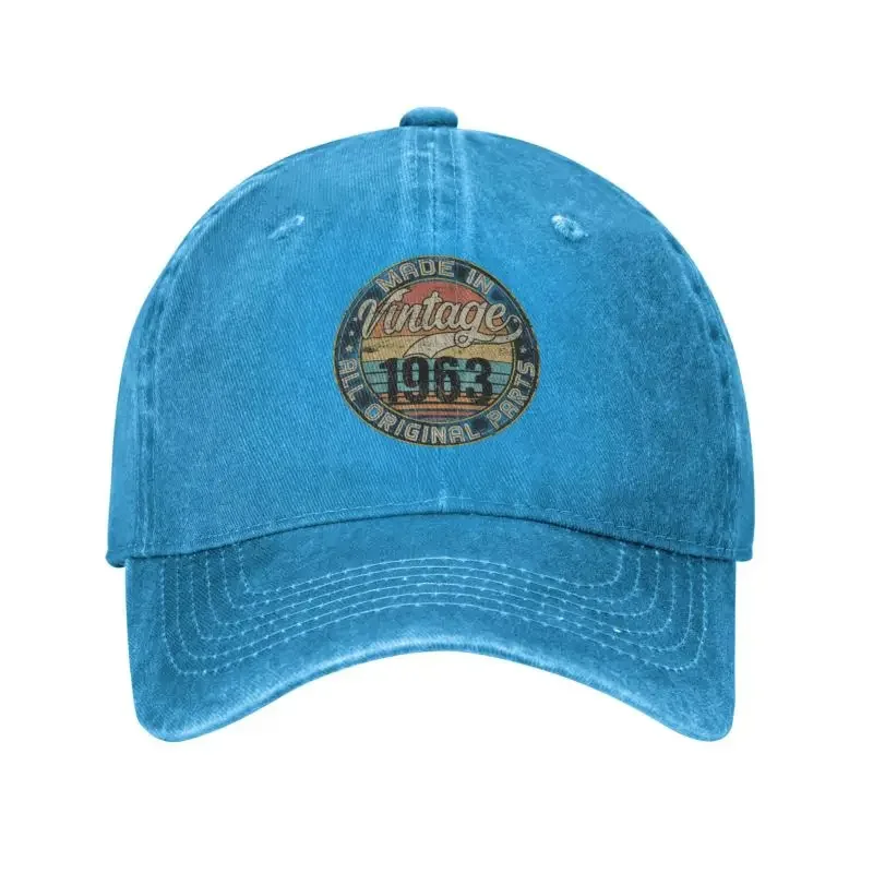 

Cotton Classic Vintage 1963 Baseball Cap for Men Women Personalized Unisex 60 Years Old Gifts 60th Birthday Dad Hat Outdoor