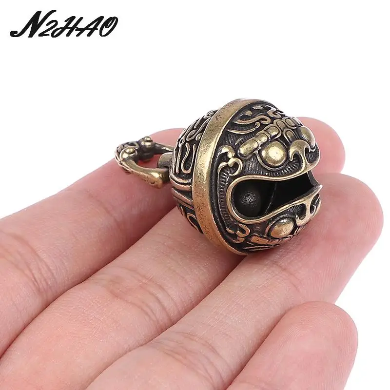 

1PC Creative Lucky Brass Handicraft Die Casting Drop Bell Key Car Button Wind Bell Sect Bronze Bell Fengshui Home Pendant Gift