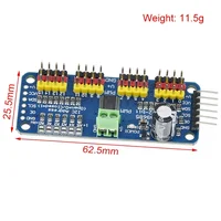 PCA9685PW 16 Channel 12-bit PWM/Servo Driver-I2C Interface PCA9685 Module Raspberry Pi Shield Module Servo Shield 4